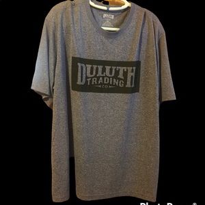 Duluth Trading Co Mens Standard fit Shirt Short Sleeve Gray 2X logo